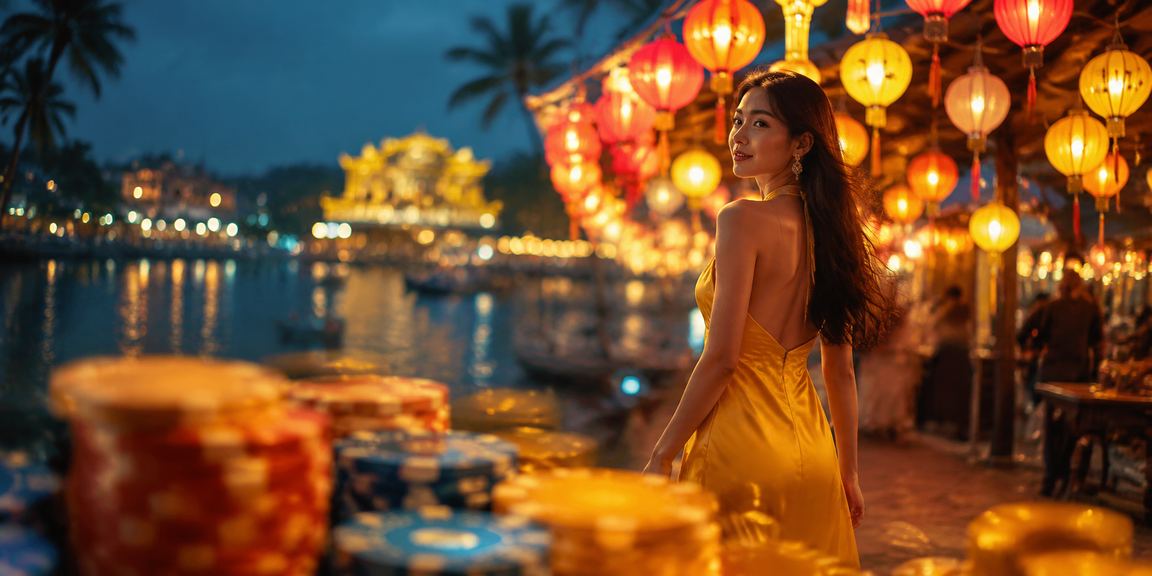 Quang cảnh giải trí và xem kèo sôi động tại chợ đêm Huế